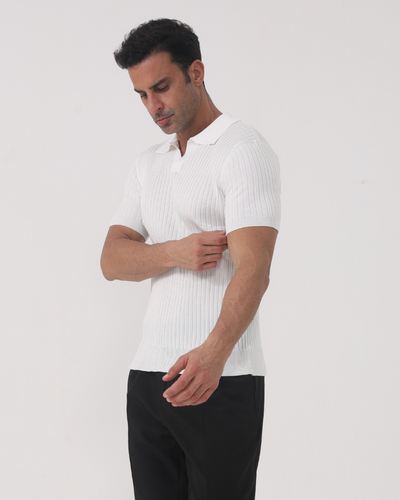 Enzio | Ribbed Cotton Polo - Ziva Luxor