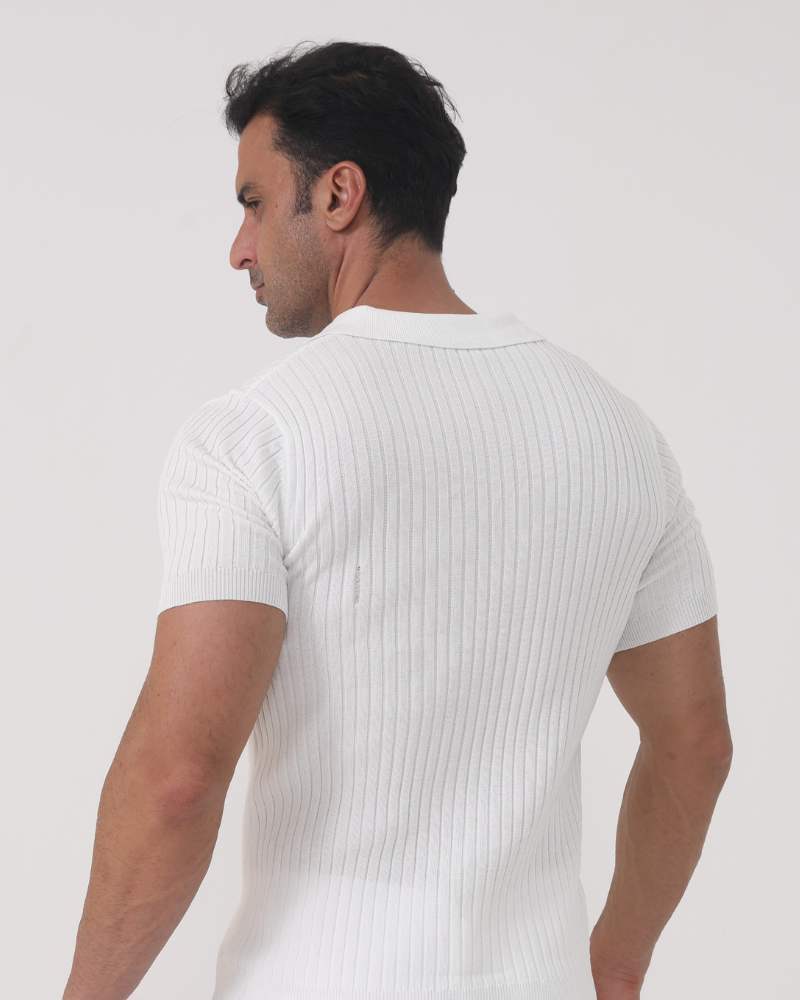 Enzio | Ribbed Cotton Polo - Ziva Luxor