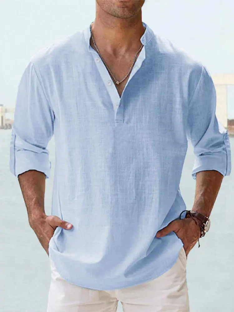 PAOLO | Linen Shirt for Men - Ziva Luxor