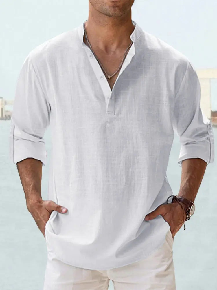 PAOLO | Linen Shirt for Men - Ziva Luxor