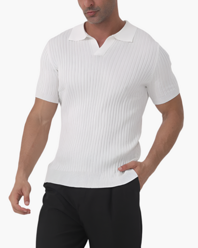 Enzio | Ribbed Cotton Polo - Ziva Luxor